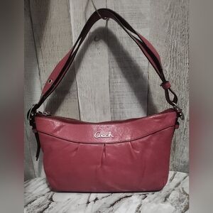 🌷Coach Ashley Pink Rose Leather Shoulder Bag🌷